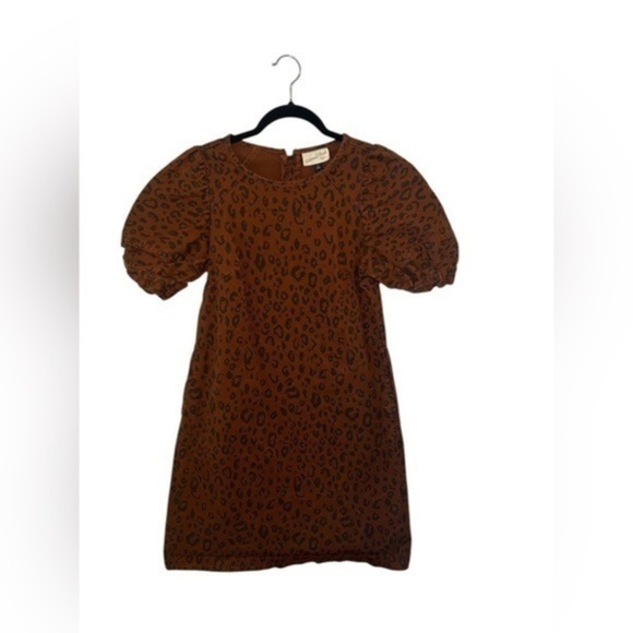 Universal Thread Leopard Print Puff Sleeve Dress - Picture 1 of 4